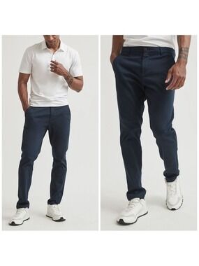 RW & Co PowerFlexx Slim Fit Mid Rise Tapered Leg Stretch Waistband Chino Pants
